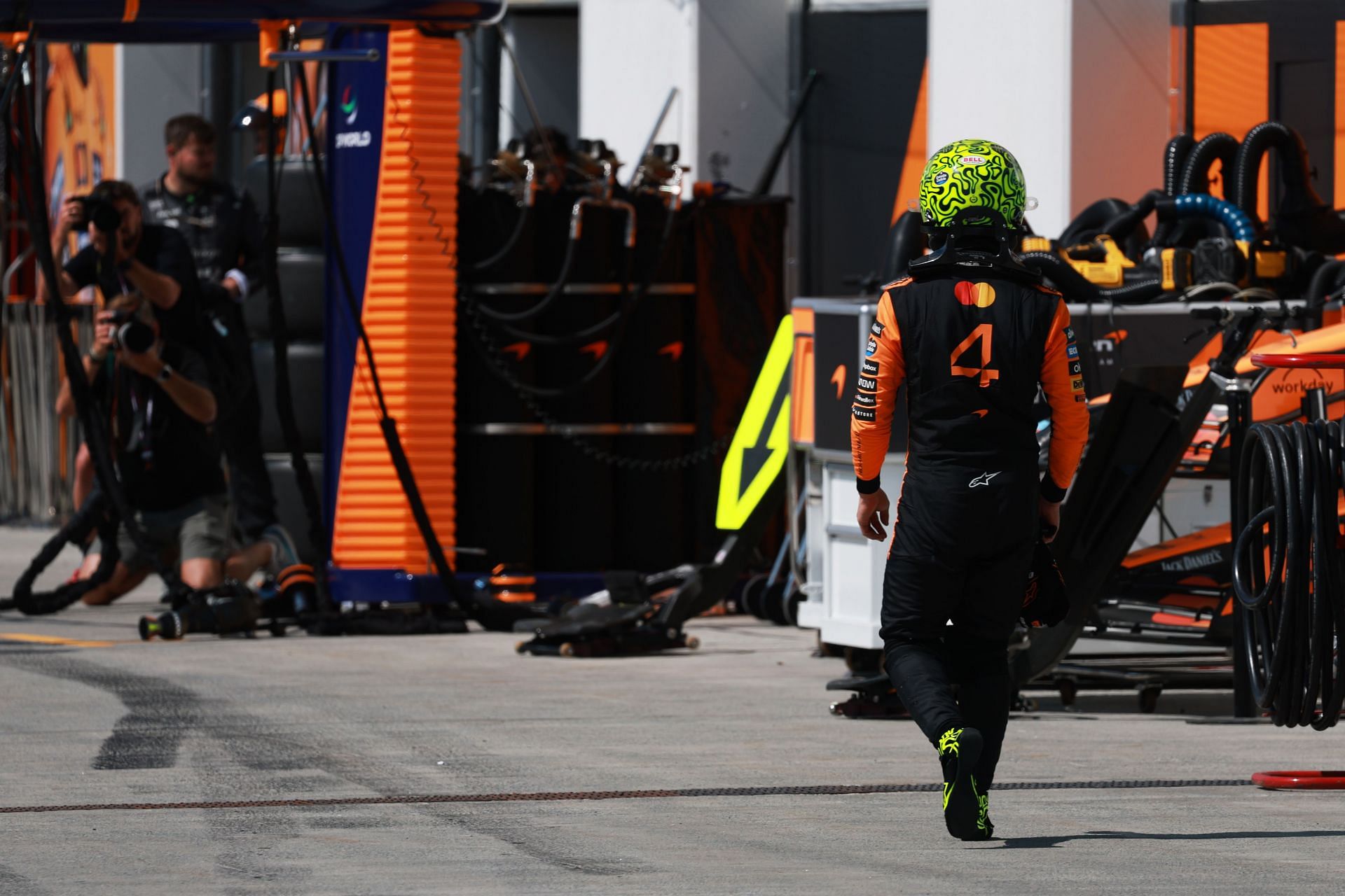 Lando Norris after a crash during the F1 Grand Prix of Canada at Circuit Gilles-Villeneuve. Source: Getty